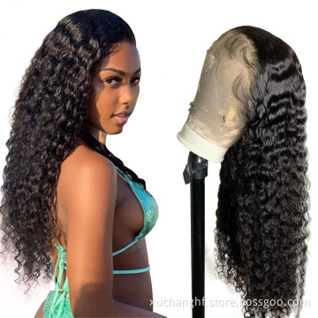 Cheap 10a 13x6 Glueless HD Lace Frontal Wig, Thick Cambodian Kinky Curly Human Hair Soft Transparent Swiss Lace Wig For Women